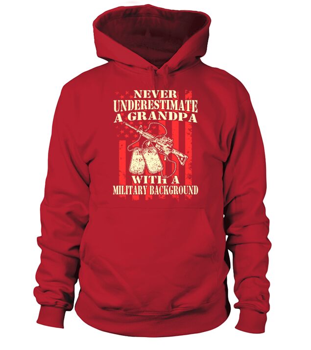 A grandpa with a military background Men's Hoodie