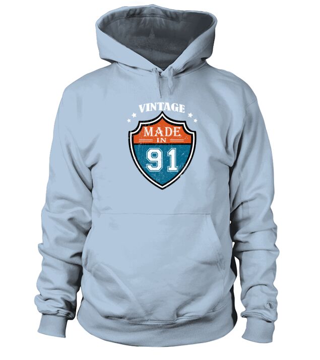 Vintage Made In 91 1991 Birthday Gift Men's Hoodie
