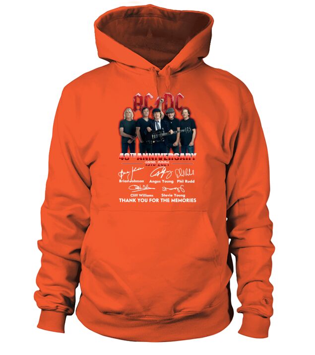 ACDC 48th anniversary 1973-2020 thank you for the memories signatures Hoodie Unisex