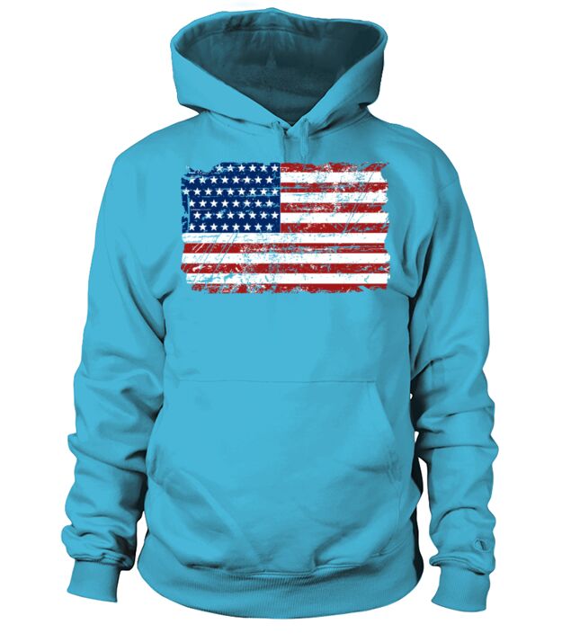 USA Flag - Vintage Look Men's Hoodie