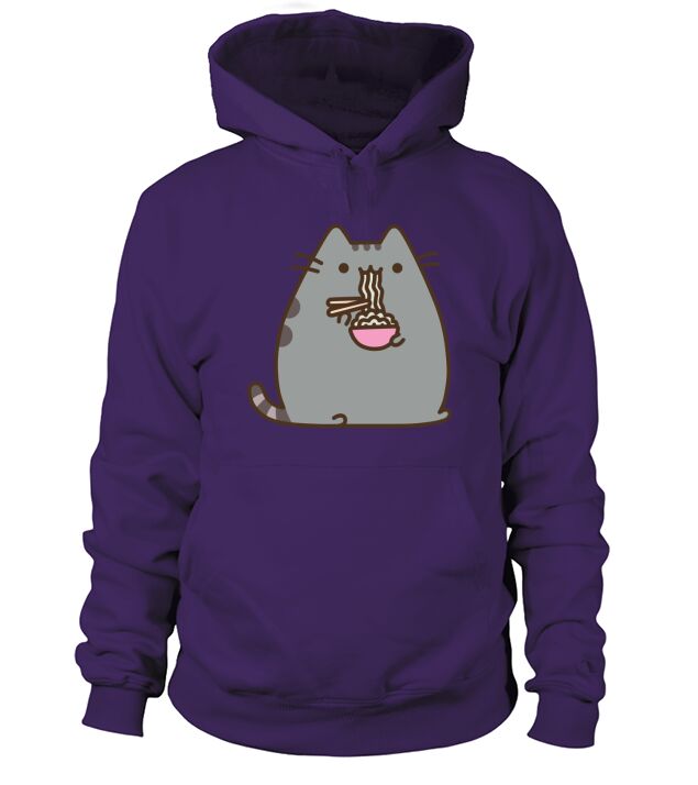 Pusheen The Cat Eating Noodles Hoodie Unisex