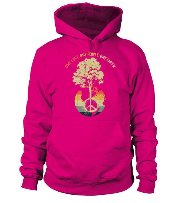 Retro Vintage People Planet Save World Earth Day Hoodie Unisex