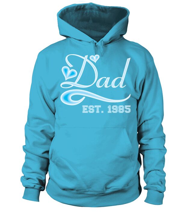 Dad Established 1985 Happy Fathers Day Men's Hoodie