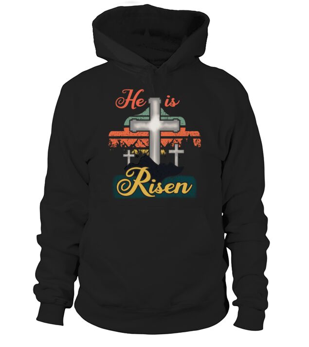 Retro He Risen Jesus God Happy Easter Sunday 2022 Hoodie Unisex
