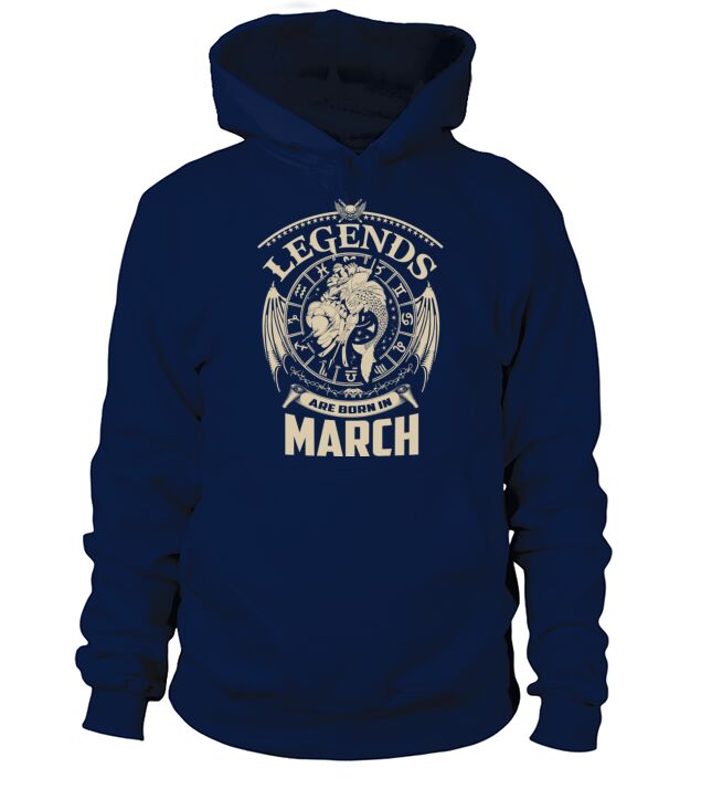 Legends are born in March Men's Hoodie