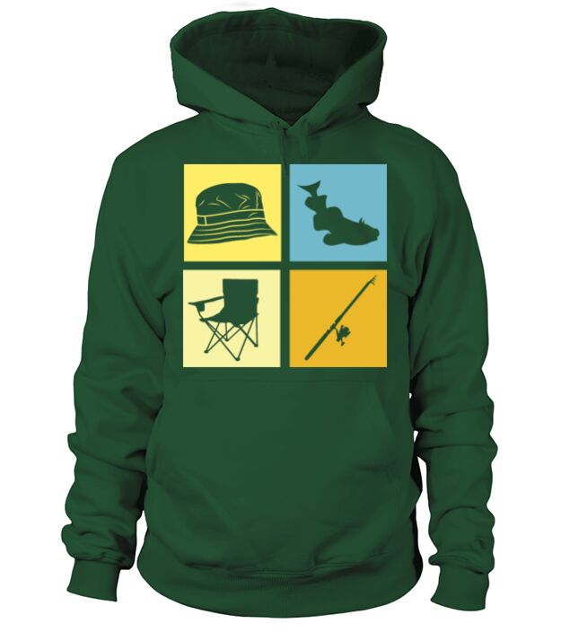 Fishing Hat Fish Fishing Chair Angel Vintage Retro Men's Hoodie