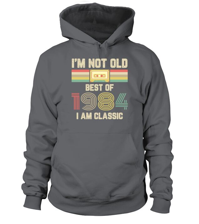 1984 Vintage born in Retro age Birthday gift idea Men's Hoodie