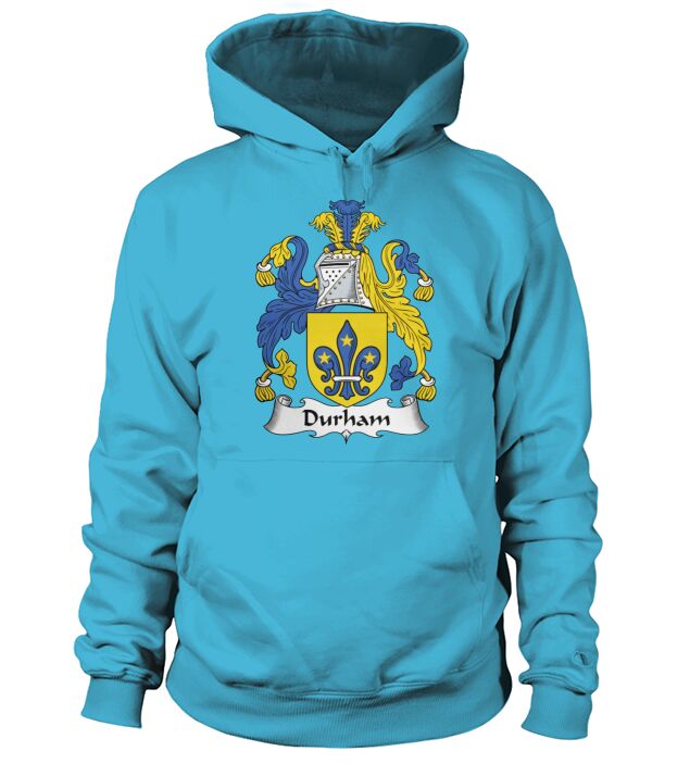 Durham Family Crest / Coat of Arms British Family Crests Hoodie Unisex