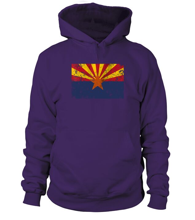 The Original Vintage Distressed Arizona Flag Hoodie Unisex