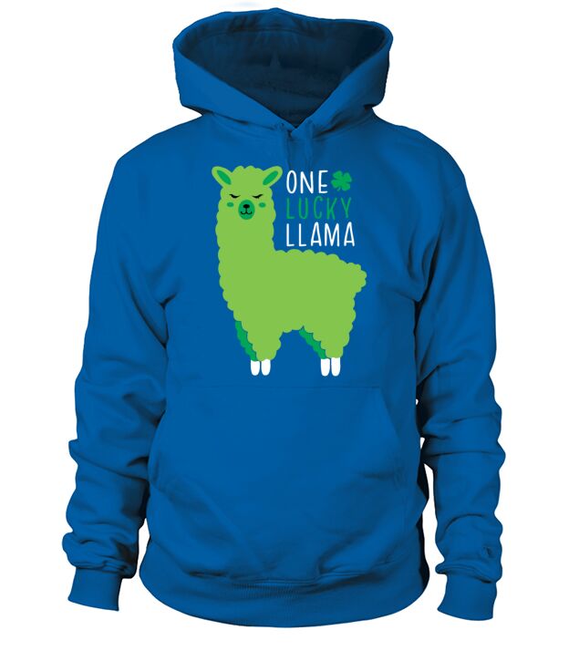 One Lucky Irish Llama Green Llama St Patricks Day Hoodie Unisex