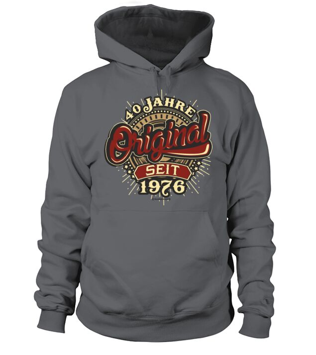 1976 Geburtstag 40 Jahre Original RAHMENLOS - Rund Men's Hoodie