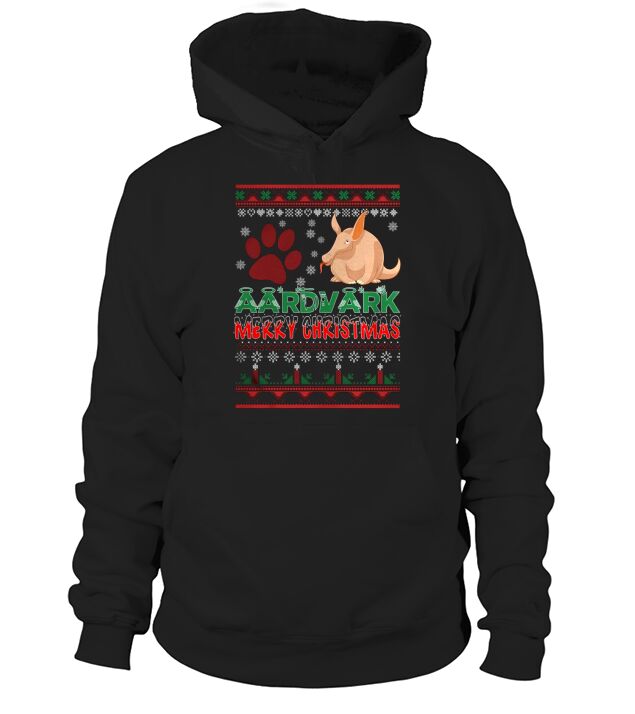 Aardvark Ugly Christmas Hoodie Unisex
