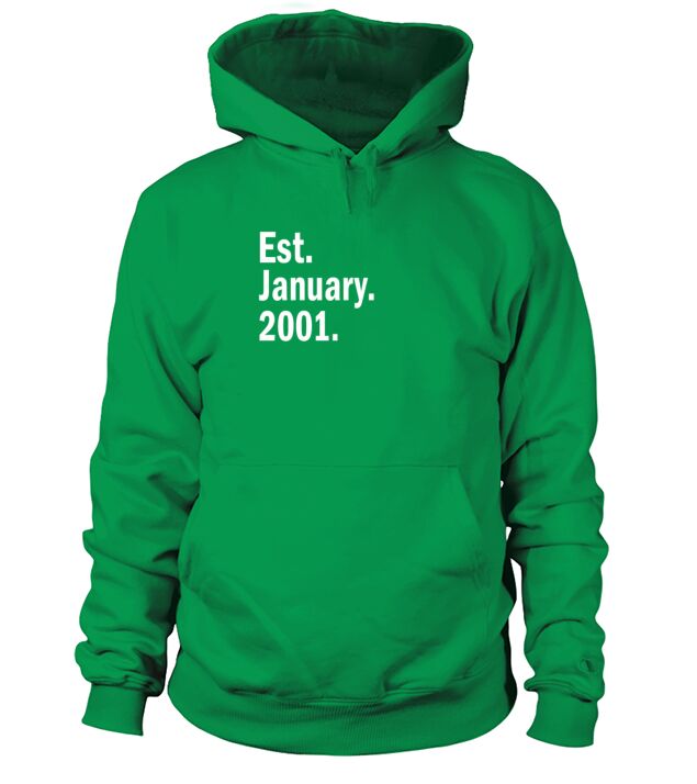 Est January 2001 Men's Hoodie