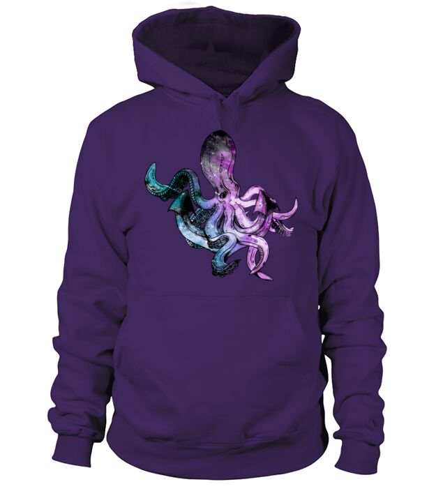 Octopus neon halftone Men's Hoodie