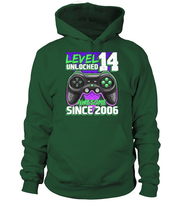 Level 14 Unlocked Awesome 2006 Video Game 14th Men's Hoodie