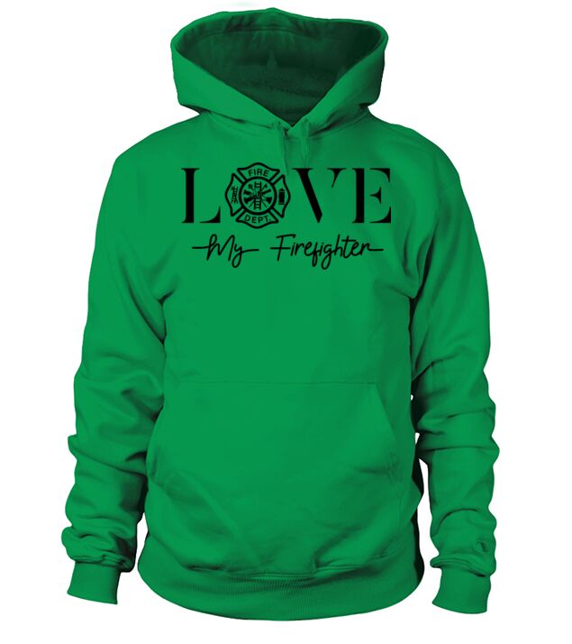 Love My Firefighter Wife Girlfriend Gift Hoodie Men's Hoodie