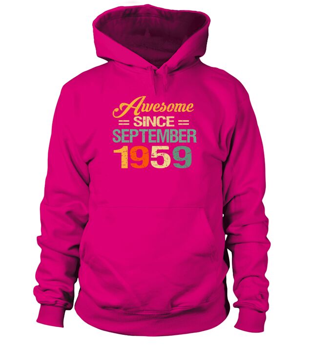 Born September 1959 Awesome 60 Bday Gift Men's Hoodie