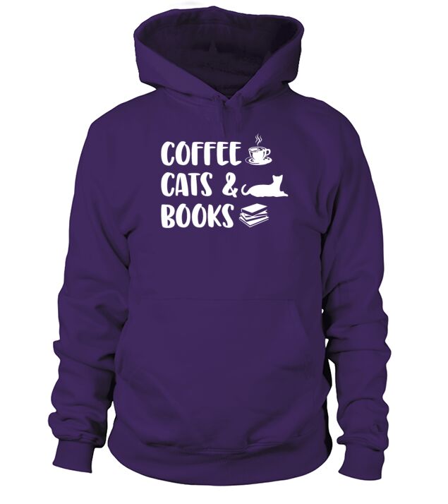 Coffee Cats Books Men's Hoodie