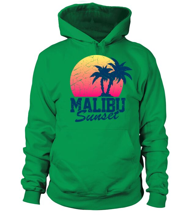 Vintage Malibu Sunset used Men's Hoodie