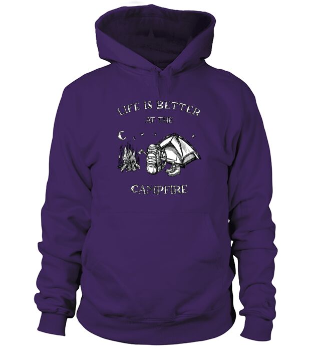 Life Is Better At The Campfire - Camping Outdoor Men's Hoodie