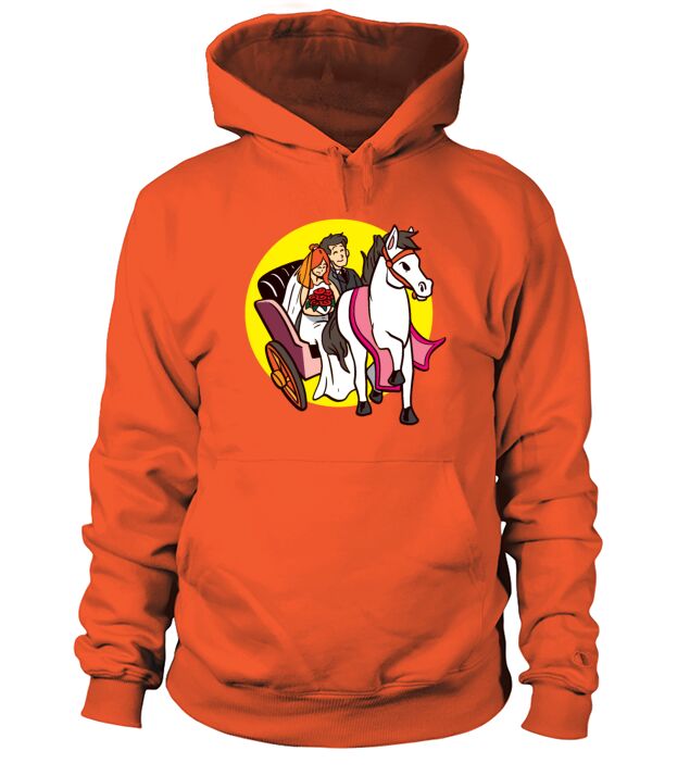 Wedding Marriage Carriage Hoodie Unisex