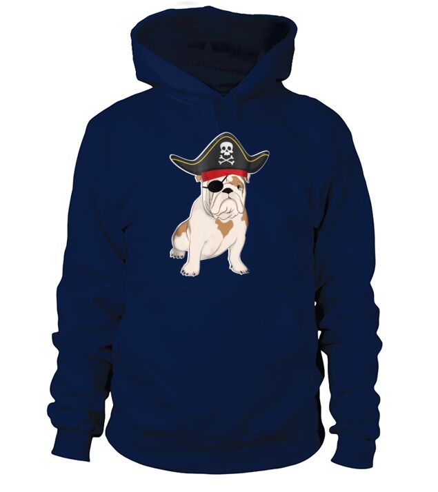 Bulldog Pirate Costume Halloween Dog Lovers shirt Hoodie Unisex