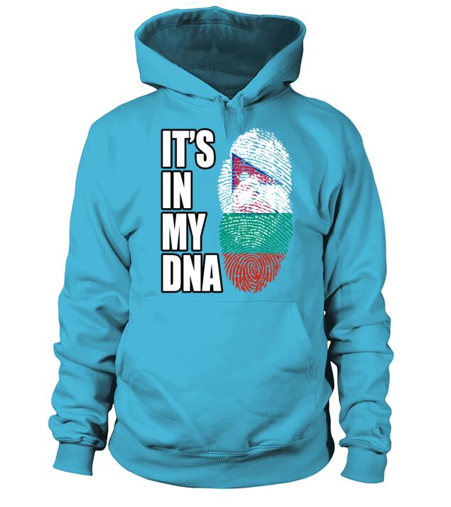 Bulgarian And Nepalese Mix DNA Flag Heritage Men's Hoodie