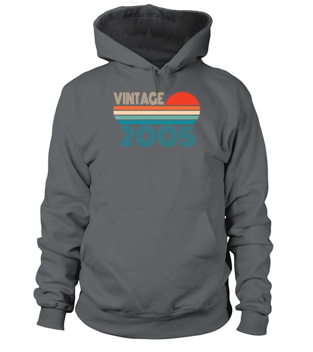2005 Vintage born in Retro age Birthday gift idea Men's Hoodie
