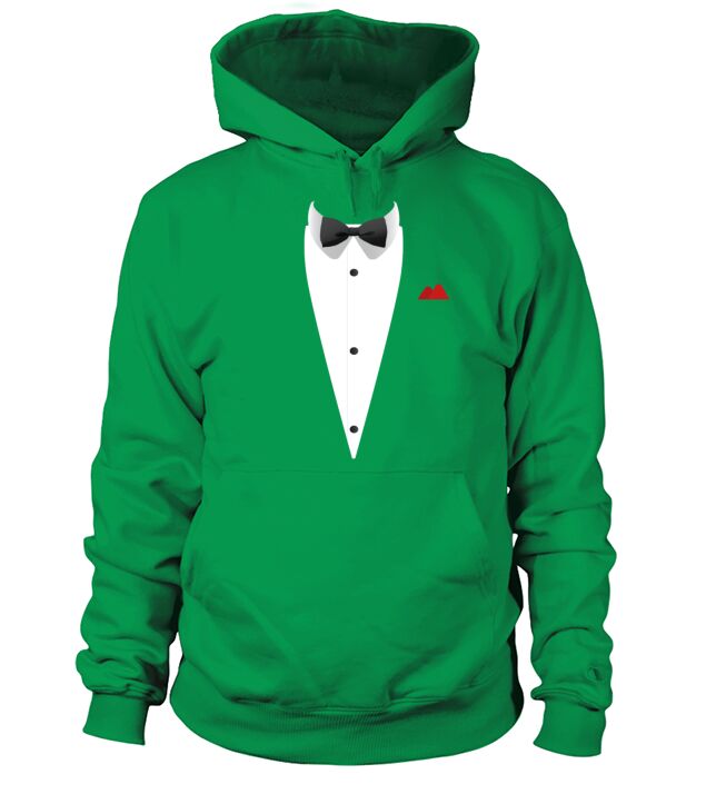 Tuxedo design with Bowtie For Weddings And Men's Hoodie