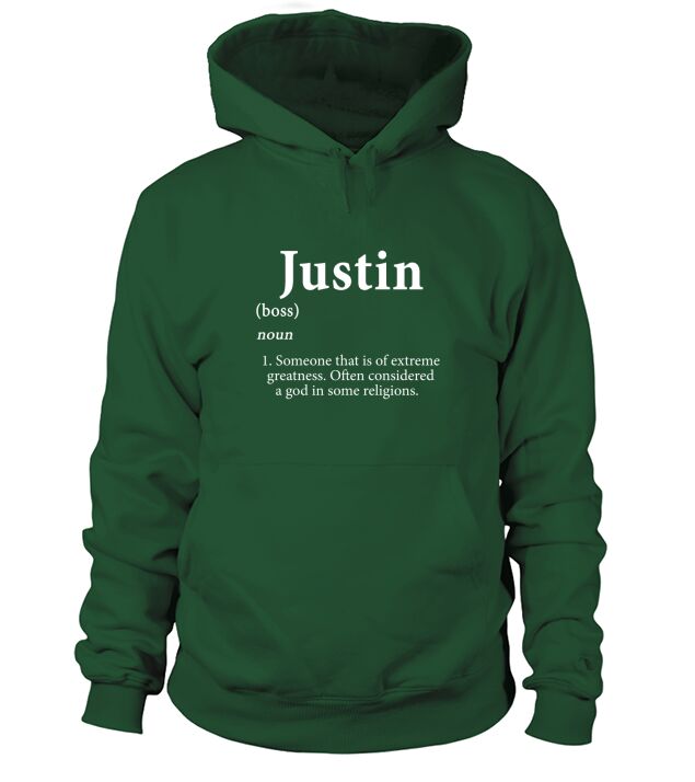 Justin Definition Personalized Name Costume Hoodie Unisex