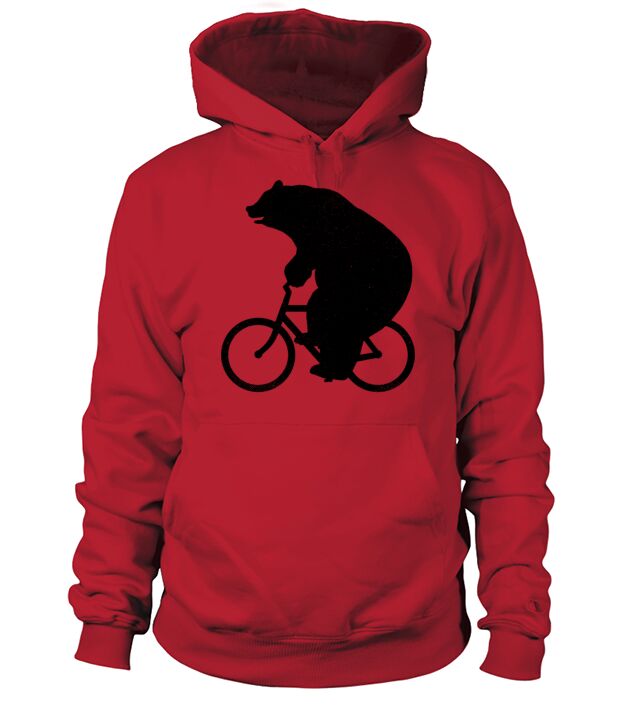 Cycling T Shirt Funny Bear Riding Bicycle Men's Hoodie