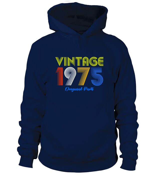 Vintage 1975 T-Shirt Retro 44th Birthday Gift Shir Men's Hoodie