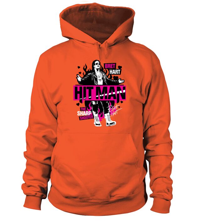 WWE Bret Hart  Hit Man  Graphic Hoodie Unisex
