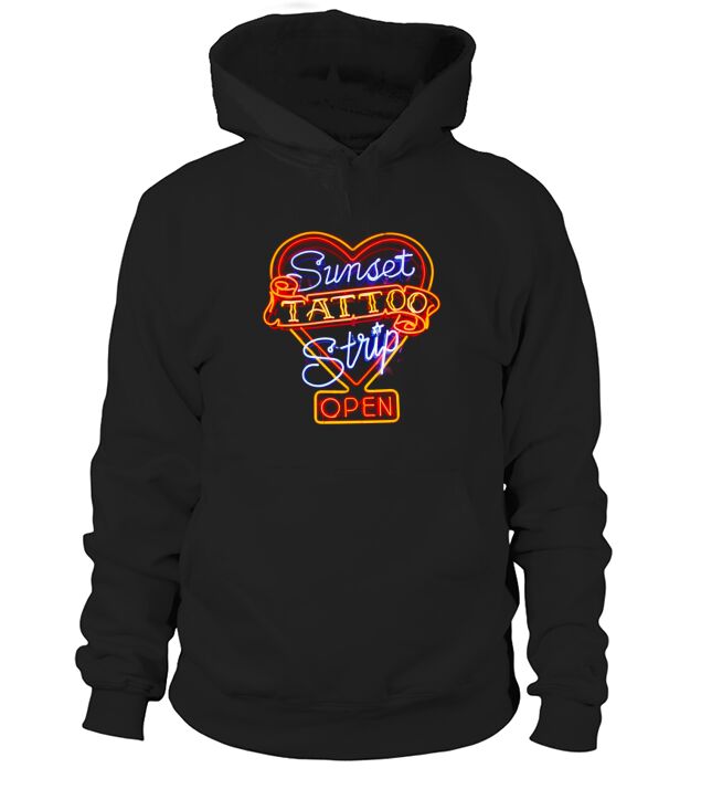 Sunset Tattoo Strip Cool Vintage Rock and Roll Sign Tshirt Hoodie Unisex