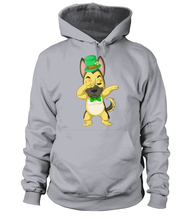 dabbing german shepherd st patricks day Men's Hoodie
