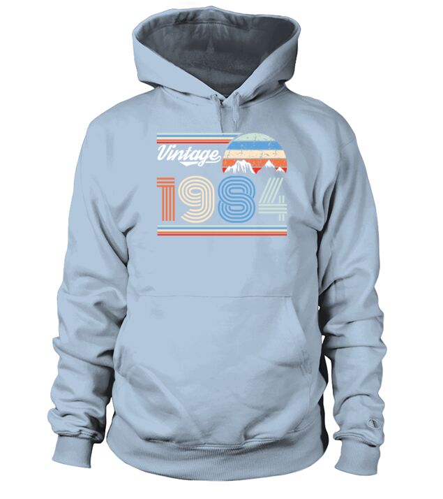 1984 Vintage born in Retro age Birthday gift idea Men's Hoodie
