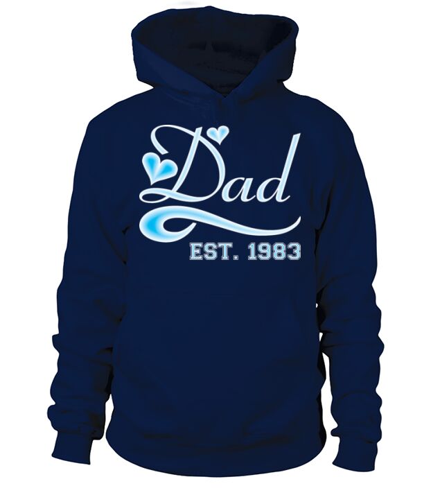 Dad Established 1983 Happy Fathers Day Men's Hoodie