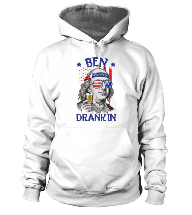 Ben Drankin USA Flag 4th of July Hoodie Unisex