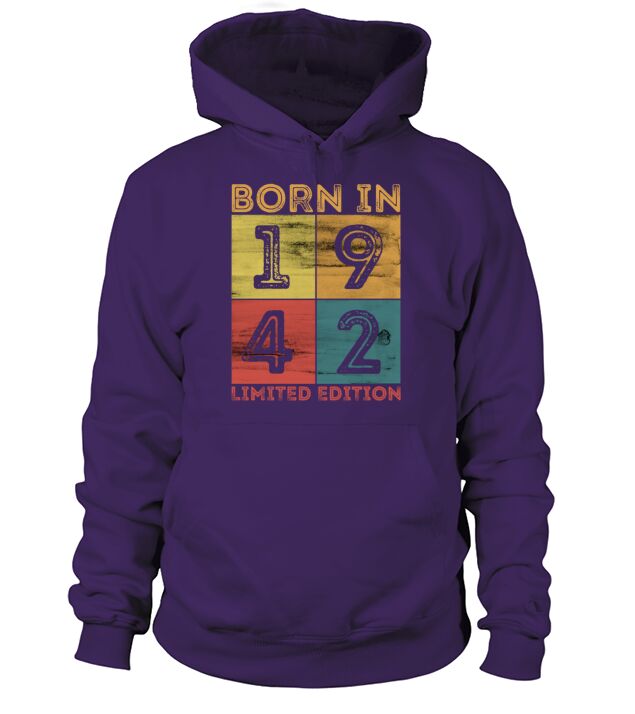 80th Birthday Born In 1942 Limited Edition Vintage Men's Hoodie
