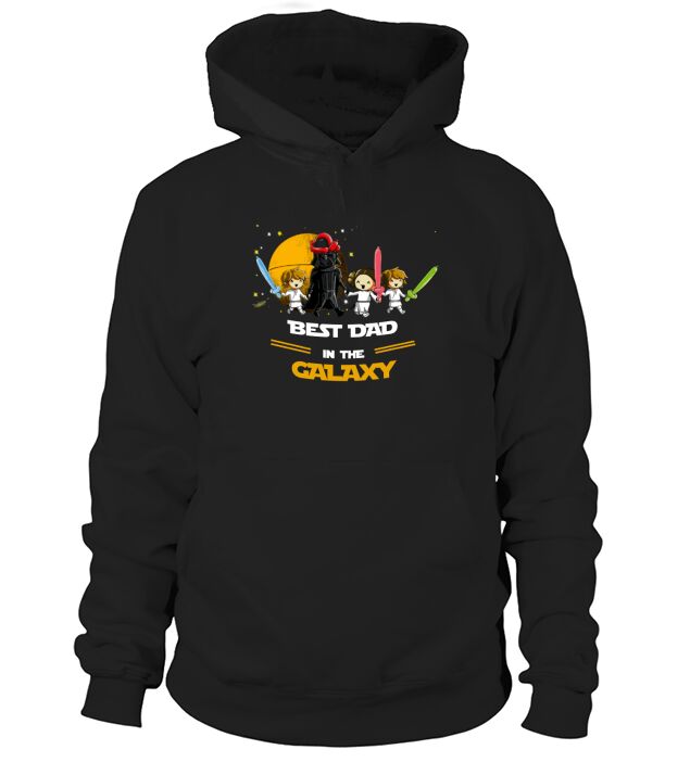 Father & 2 Sons 1 Daughter with 3 color lightsabers Hoodie Unisex