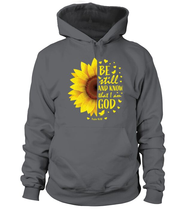 Be Still And Know That I Am God Christian Sunflowe Men's Hoodie
