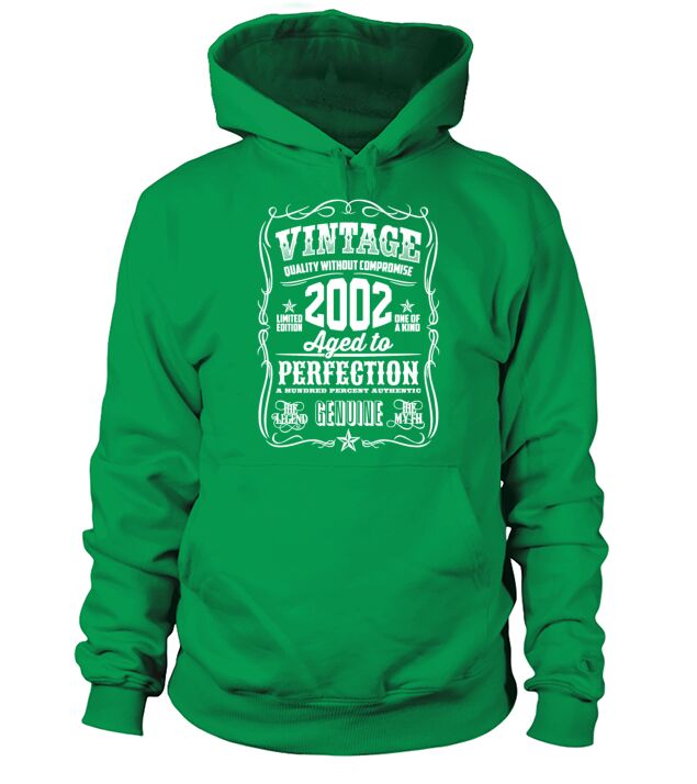 Vintage 2002 Aged to Perfection White print Men's Hoodie