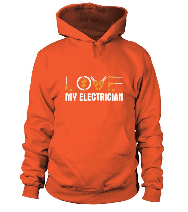 Perfect Electrician Design Quote Love My Electrici Men's Hoodie