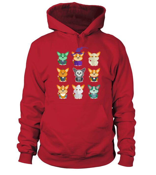 Corgi Monsters Cute Halloween Shirt Men's Hoodie