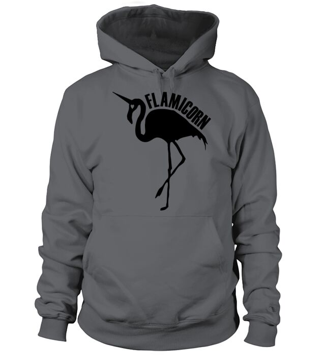 flamingo unicorn hybrid creature hybrids black Hoodie Unisex
