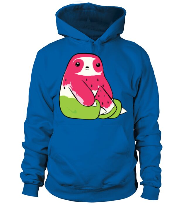 Watermelon Watercolor Sloth Men's Hoodie