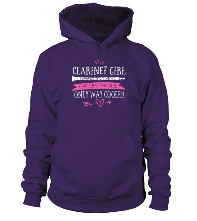 Clarinet Girl Wind Instrument Marching Band Gift Hoodie Unisex