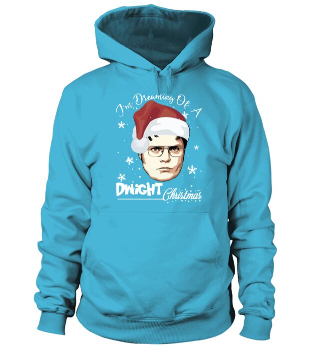 Dwight Schrute I’m dreaming of a Dwight Christmas - Ladies V-Neck Hoodie Unisex