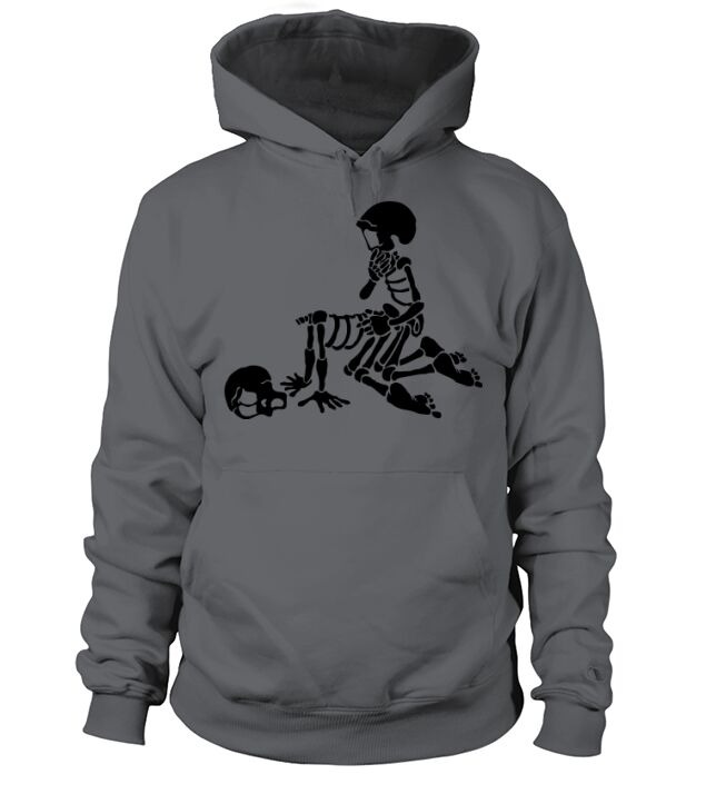 sex love and skeleton Men's Hoodie