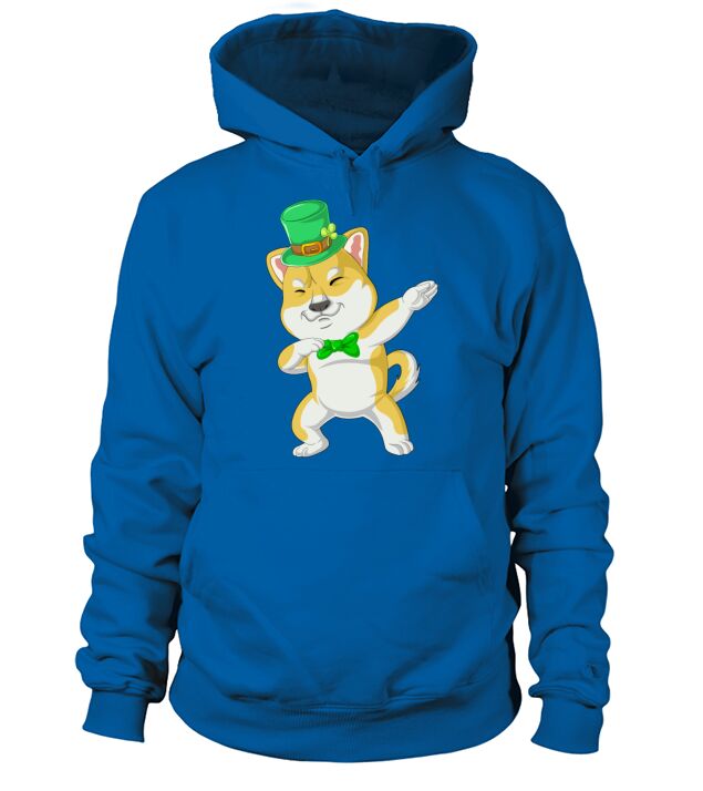 dabbing shiba inu st patricks day Men's Hoodie